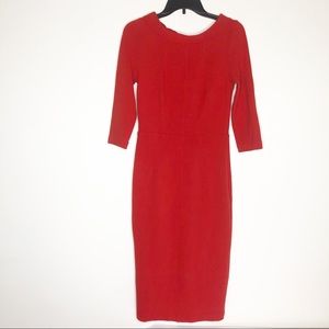 Boden Red Sheath Midi Dress